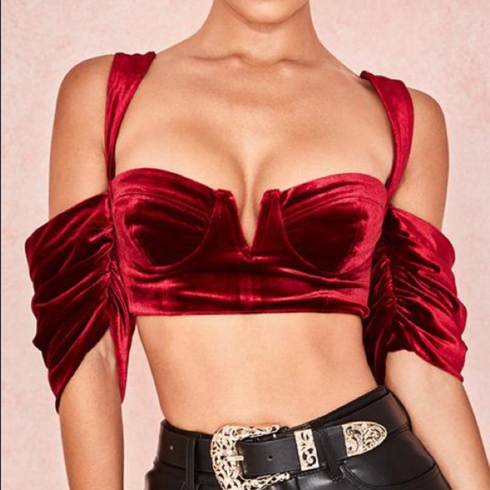 NWT House Of Cb Monique crop top/bralette perfect for Valentine’s Day